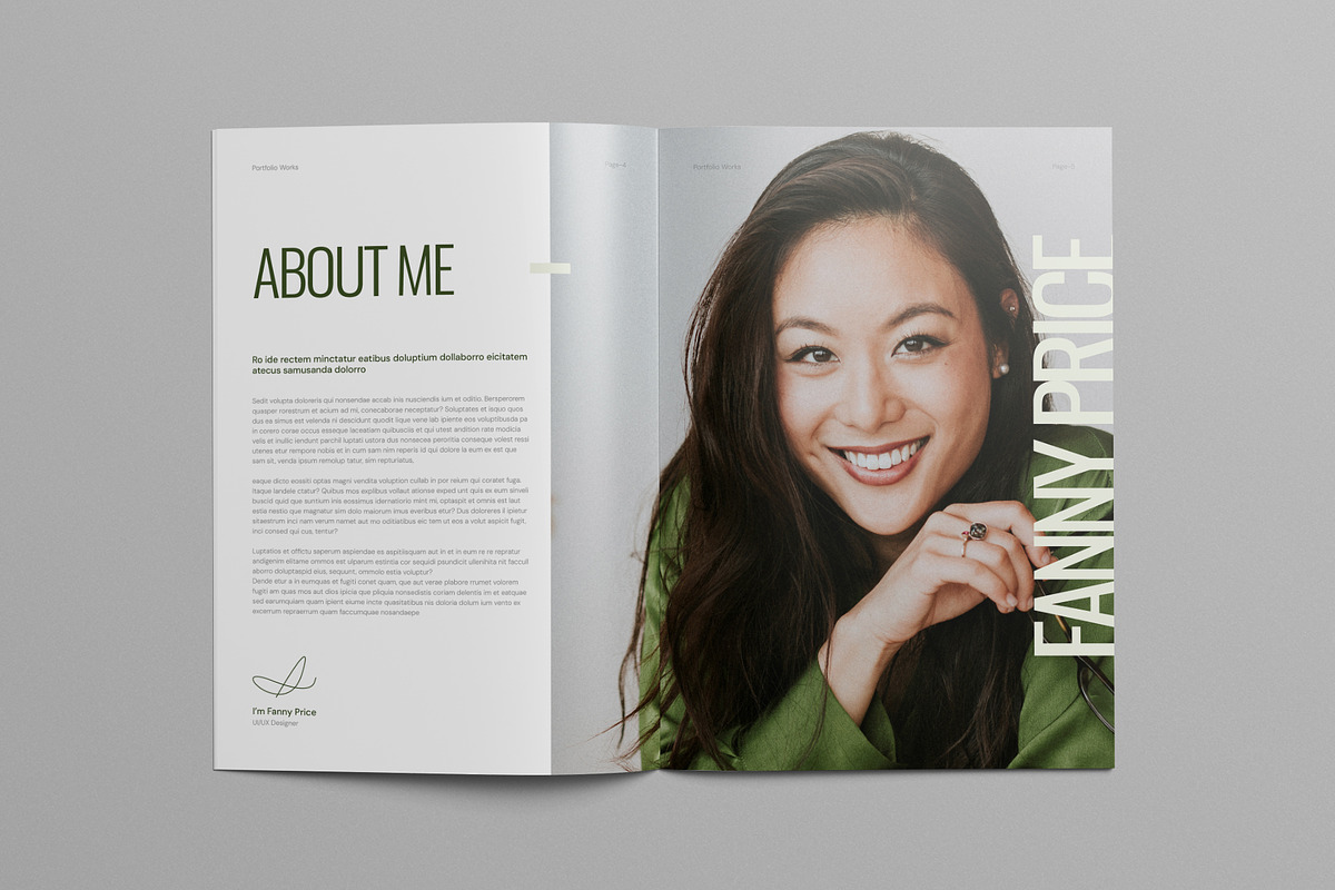 Design Portfolio Template | CANVA, a Brochure Template by Pixelpick (Photo 3 of 9)
