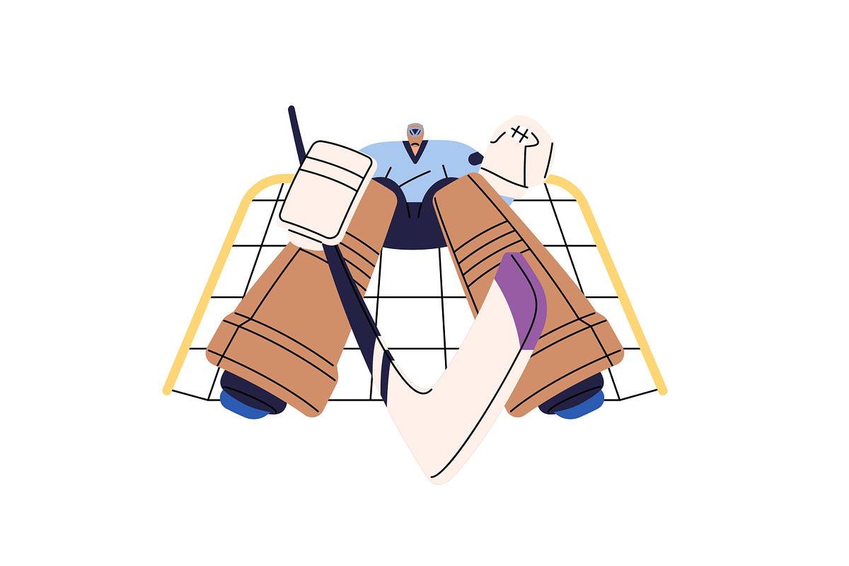 Ice hockey goalkeepers set, a Sport Illustration by PaperTrident (Photo 7 of 10)