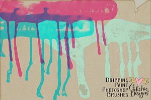 Dripping Paint Photoshop Brushes