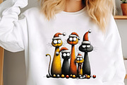 Quirky Christmas Cat Gang clipart, a Seasonal Illustration by designcity5 (Thumbnail 4 of 5)