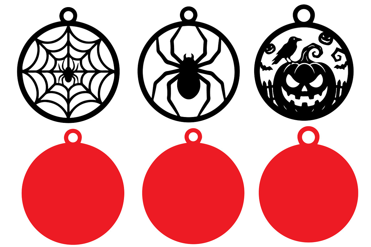 Halloween Ornaments Laser Cut SVG, an Object Graphic by DreamCafeArt (Photo 8 of 9)