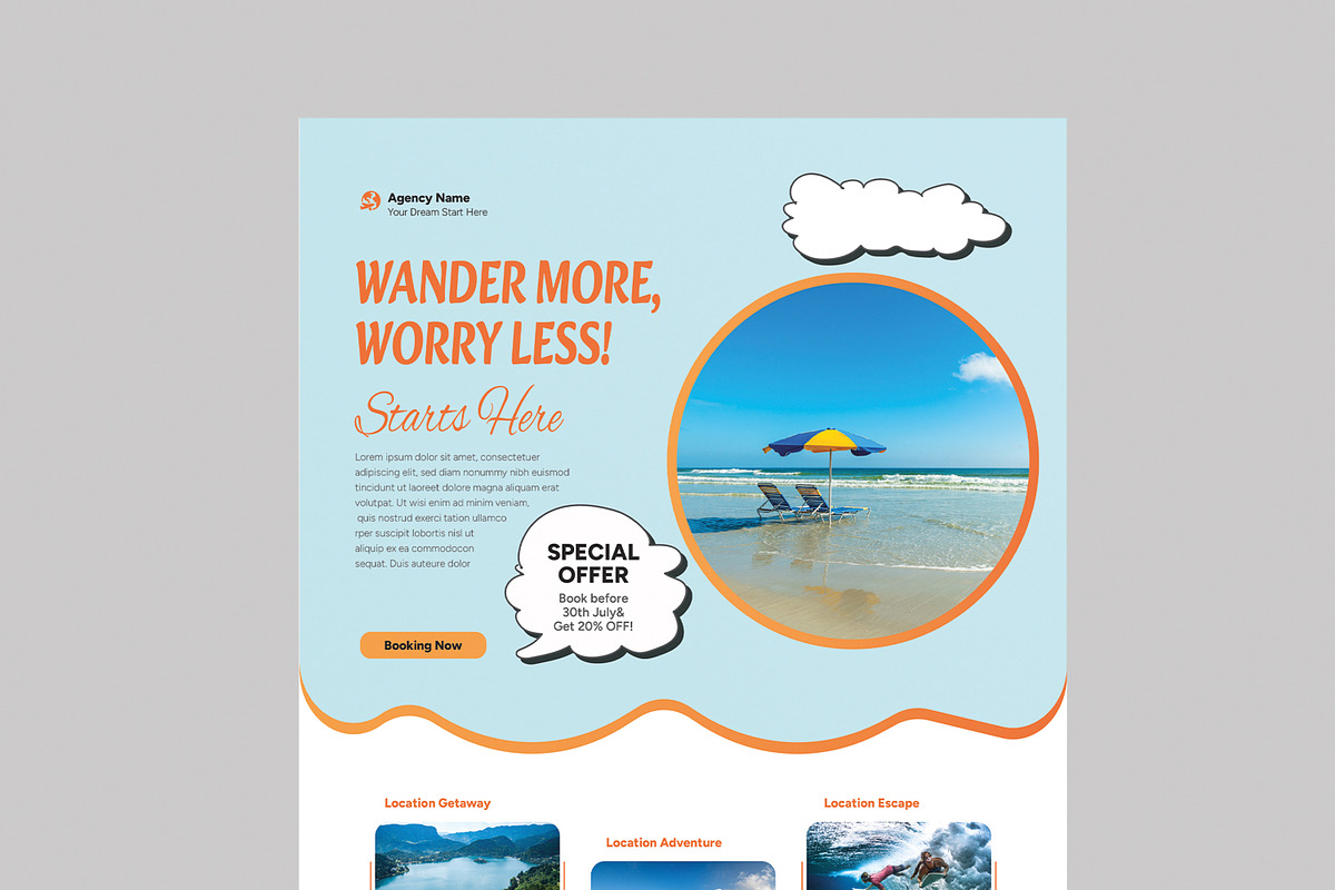 Travel Agency Flyer Template preview 4