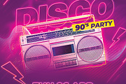 90s Party Flyer Template, a Flyer Template by Hotpin (Thumbnail 3 of 3)
