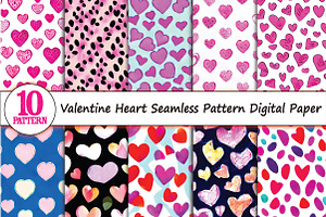 Valentine Heart seamless Pattern
