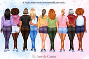My Best Friends Clipart, Besties Art, a Person Illustration by ArtedeCatrin (Thumbnail 3 of 11)