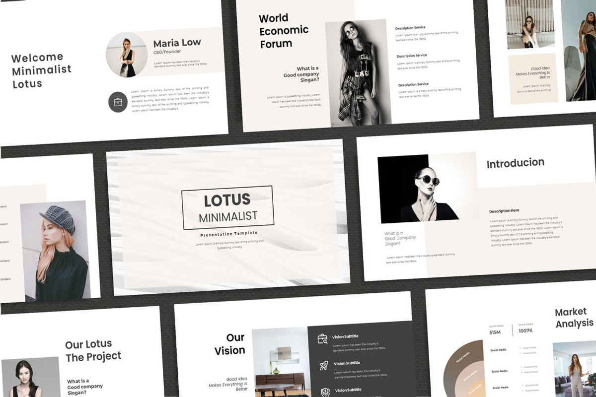 Lotus Minimalist Powerpoint, a Presentation Template by yanindesign (Photo 1 of 7)