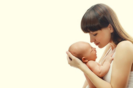 Happy mother holding cute infant, ba, a Person Photo by Rohappy