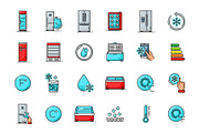 Fridge and freezer, storage icons, a Food Illustration by Vector Tradition (Thumbnail 3 of 3)