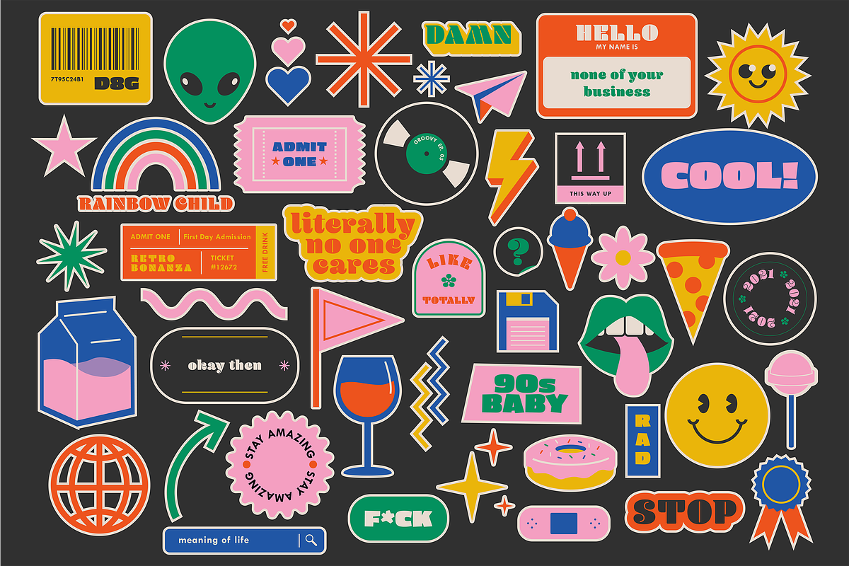 Nostalgia Sticker Pack, an Education Illustration by Creativity Bucketlist (Photo 4 of 5)