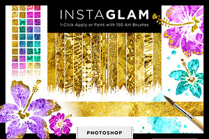 Gold Foil Textures+Styles PS Bundle