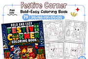 Bold Easy Festive Corner Coloring, a Decorative Illustration by Design Station (Thumbnail 1 of 3)