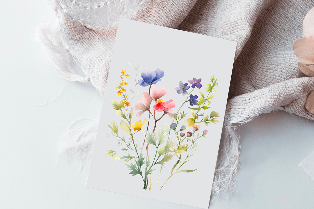 Tenderness, Delicate wildflowers, a Decorative Illustration by Hello My Print (Photo 2 of 10)