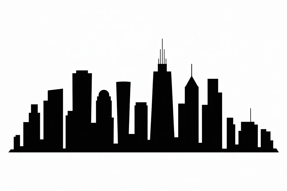 Elegant Skyline Silhouette Design, an Illustration by Amazin_art (Photo 7 of 7)