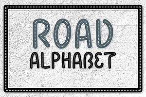 Road Alphabet. Kids Letters SVG