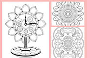 Steampunk Flower Mandala, a Decorative Illustration by Ink Gallery (Thumbnail 2 of 4)