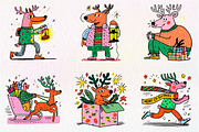 Christmas Reindeer Clipart Png, an Illustration by Dream Creation (Thumbnail 3 of 7)