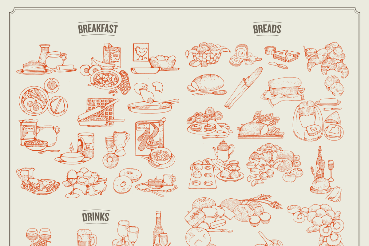 Food illustrations, a Food Illustration by BlackBird Foundry (Photo 2 of 3)