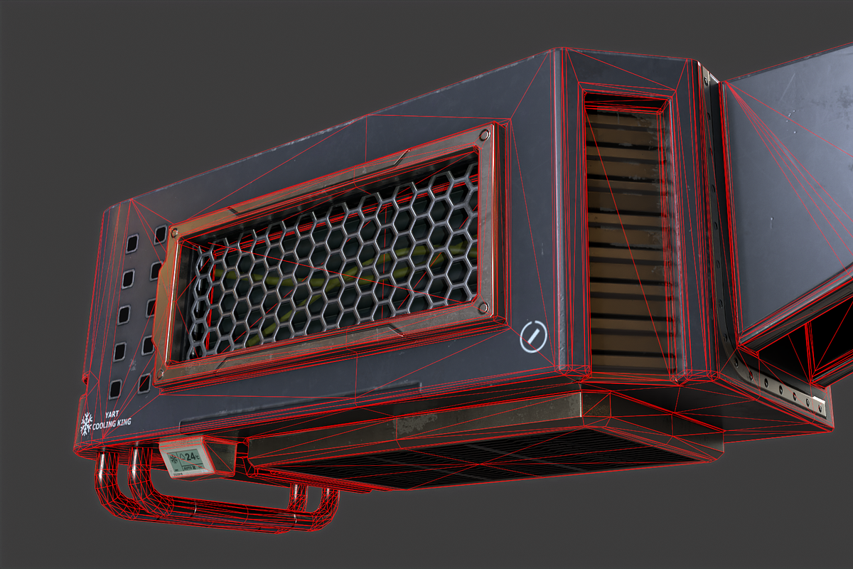 Futuristic Scifi Industry Aircon-PBR, an Object 3D Model by TFE Game Art (Photo 10 of 11)