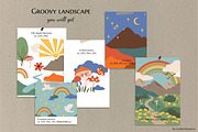 Groovy abstract landscape creator, a Decorative Illustration by LyubovZaytseva (Thumbnail 2 of 18)