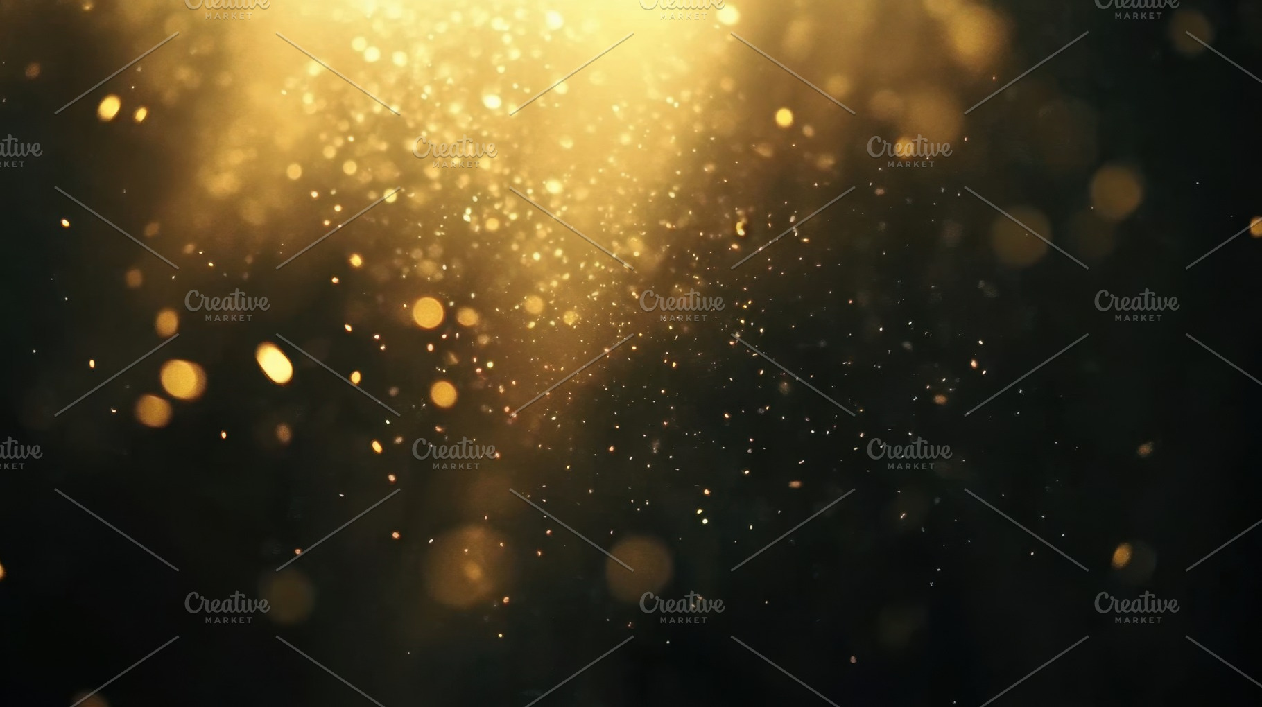 Gold particles drift in dark, a Photo by Beautiful things