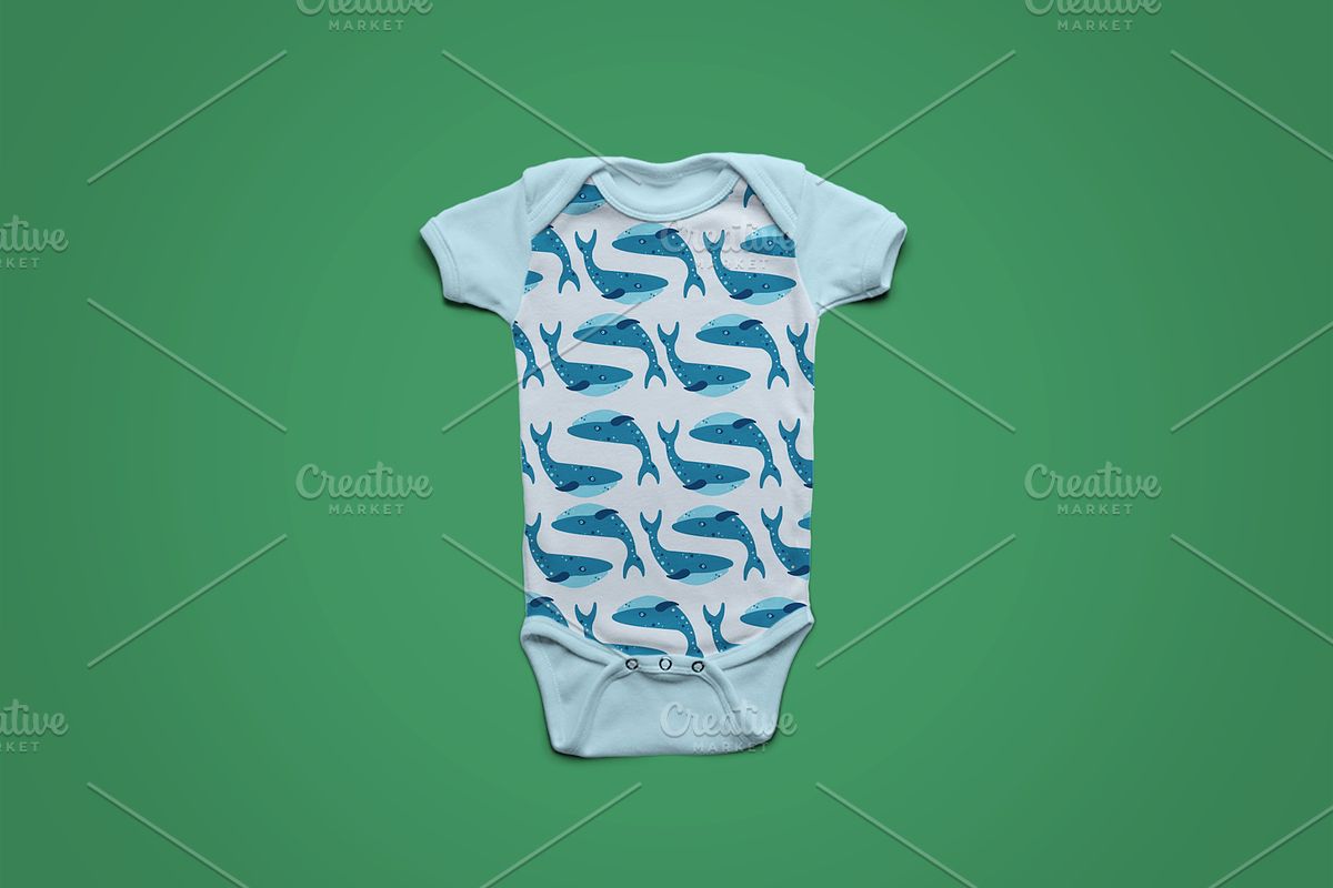 Seamless Dolphins Vector Pattern, a Pattern Graphic by wowpatterns (Photo 2 of 3)