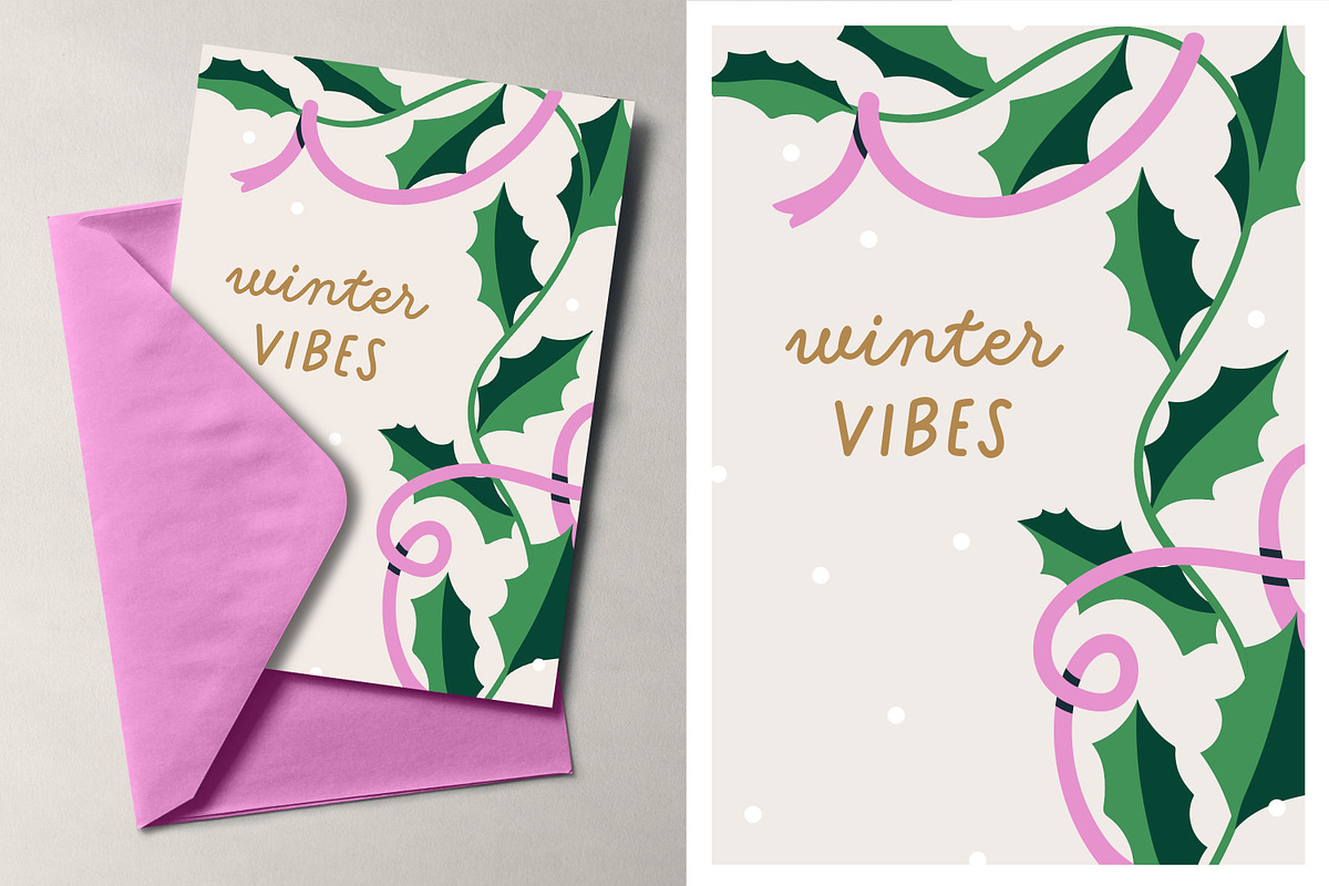 Christmas vibes posters, cards set, a Decorative Illustration by Good Studio (Photo 5 of 7)