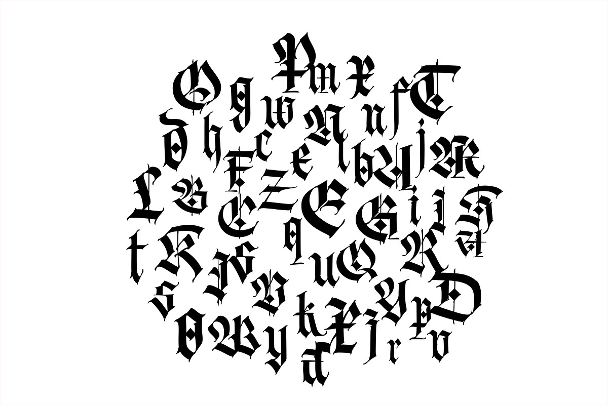 Gothic vector letters - 13, an Object Graphic by GeekClick (Photo 14 of 16)