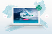 MacBook™ Mockup w/ Watercolor X, a Mac Mockup by eppearance (Thumbnail 1 of 3)