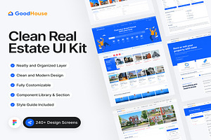 GoodHouse Real Estate Website UI Kit, an UI Kit Template by Creative Perspective