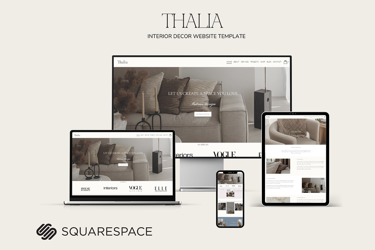Thalia Squarespace 7.1 Template, a Squarespace Template by Beliveart (Photo 2 of 5)