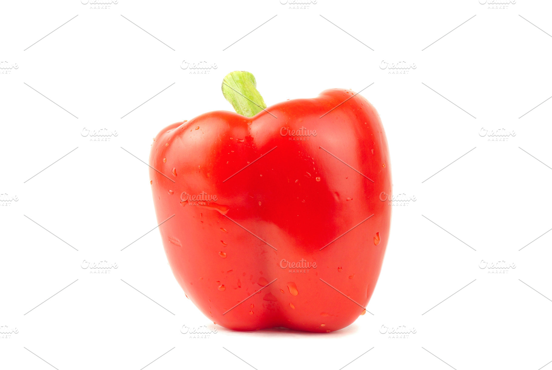 Red bell pepper isolated on white ba, a Food & Drink Photo by AlexBush