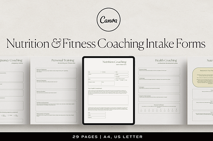 Nutrition & Fitness Coaching Forms