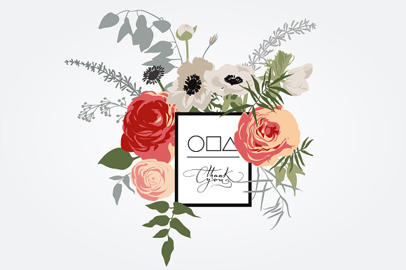 Set of flower and pattern preview 4