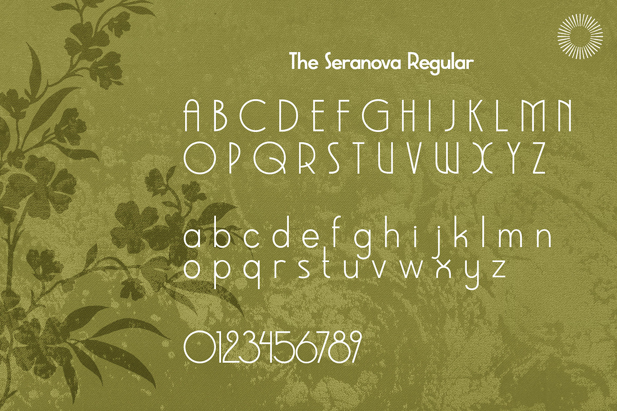 The Seranova - Contemporary DecoSans, a Sans Serif Font by Setara Langit CreativeStd (Photo 16 of 16)
