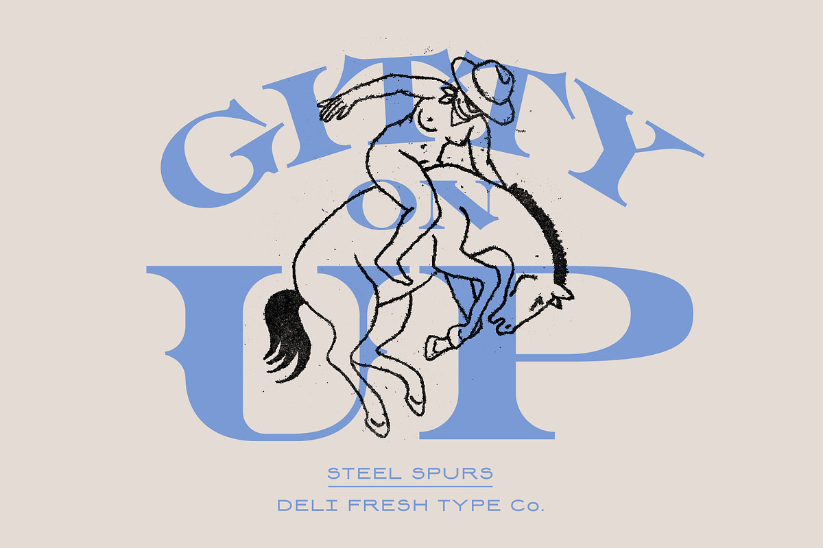Steel Spurs: A Western Display Font, a Serif Font by DeliFreshTypeCo. (Photo 3 of 9)