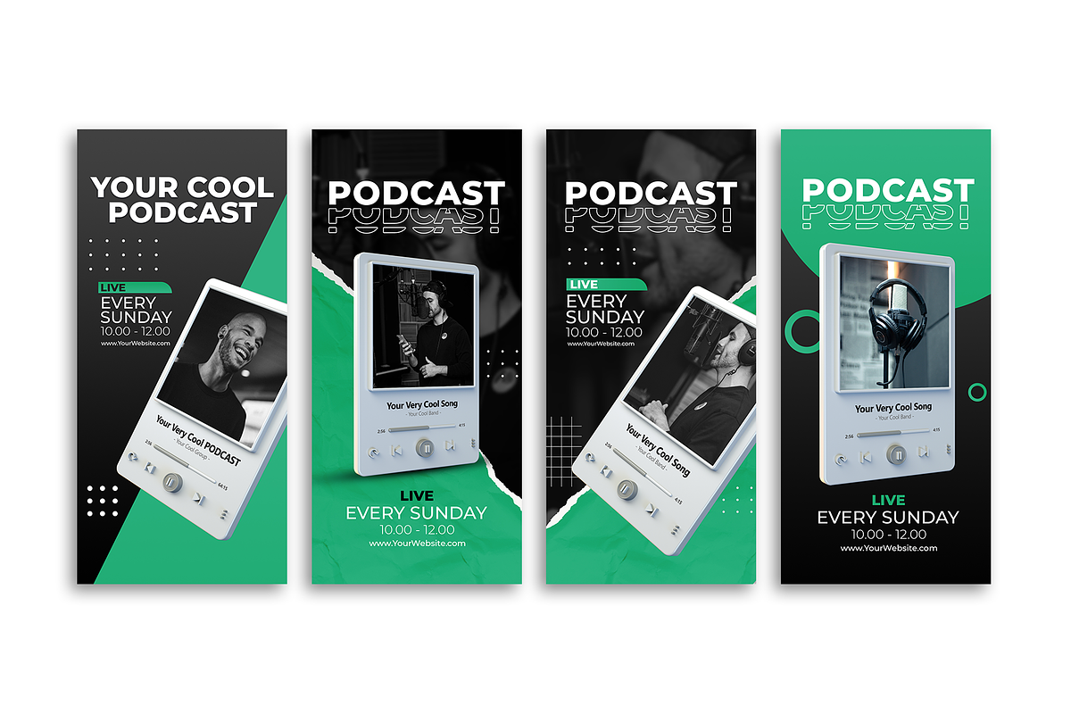 Live stream podcast instagram post, a Social Media Template by Artpaper (Photo 3 of 4)