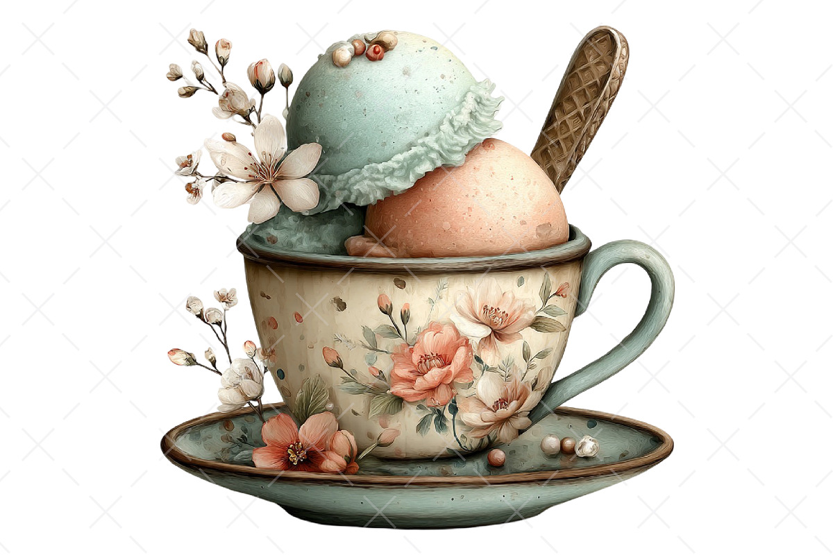Whimsical Summer Ice Cream Clipart, an Illustration by Craft Nest (Photo 12 of 12)