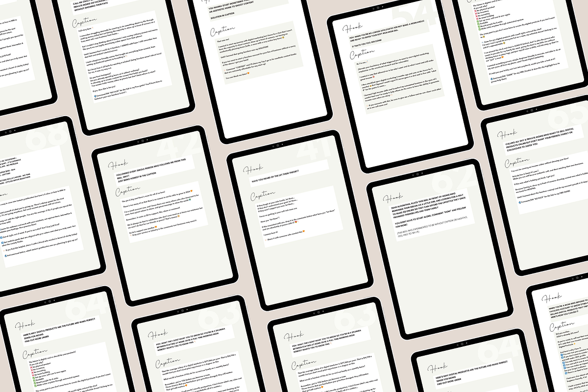 100 Zero Income Claim DFY Hooks, a Social Media Template by Design By Hira (Photo 5 of 11)
