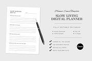 Slow Living Digital Planner Template, a Print Template by The Little Lily Studio (Thumbnail 5 of 5)