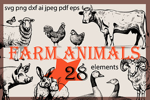 Farm animals collection