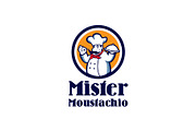 Mister Moustachio - Chef Mascot Logo, a Branding & Logo Template by ashenterprise (Thumbnail 1 of 2)