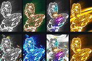 Chrome Metal Effect fx Photoshop Act, an Action Add-On by Studio Retouch (Thumbnail 12 of 17)