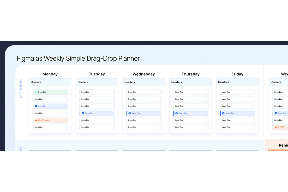 Figma Drag & Drop Freelance Planner, a Marketing Template by Brian White Design Goods (Photo 2 of 3)