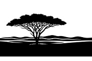 Abstract Savanna Scenery Silhouette, a Graphic by Designer_Momina (Thumbnail 7 of 13)