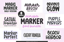 MARKER HANDWRITING Font Bundle