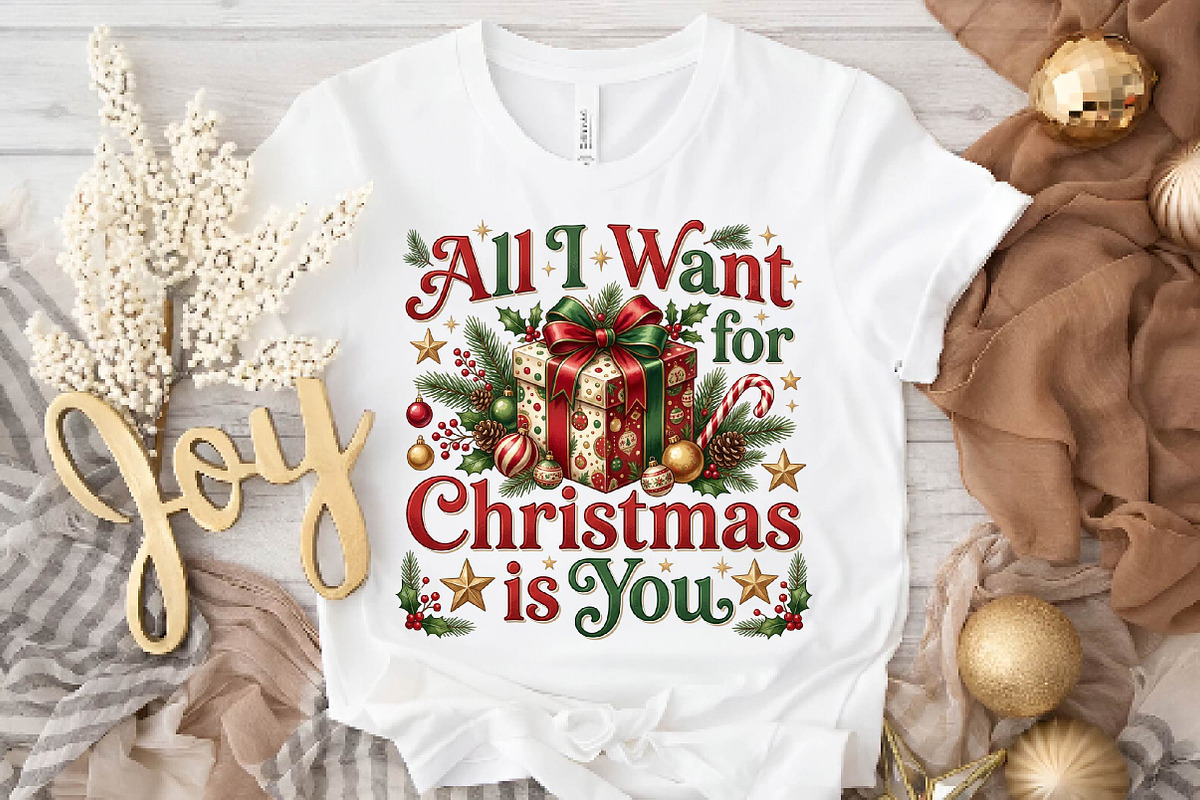 All I Want for Christmas PNG, a Seasonal Illustration by DreamPrint404 (Photo 5 of 6)