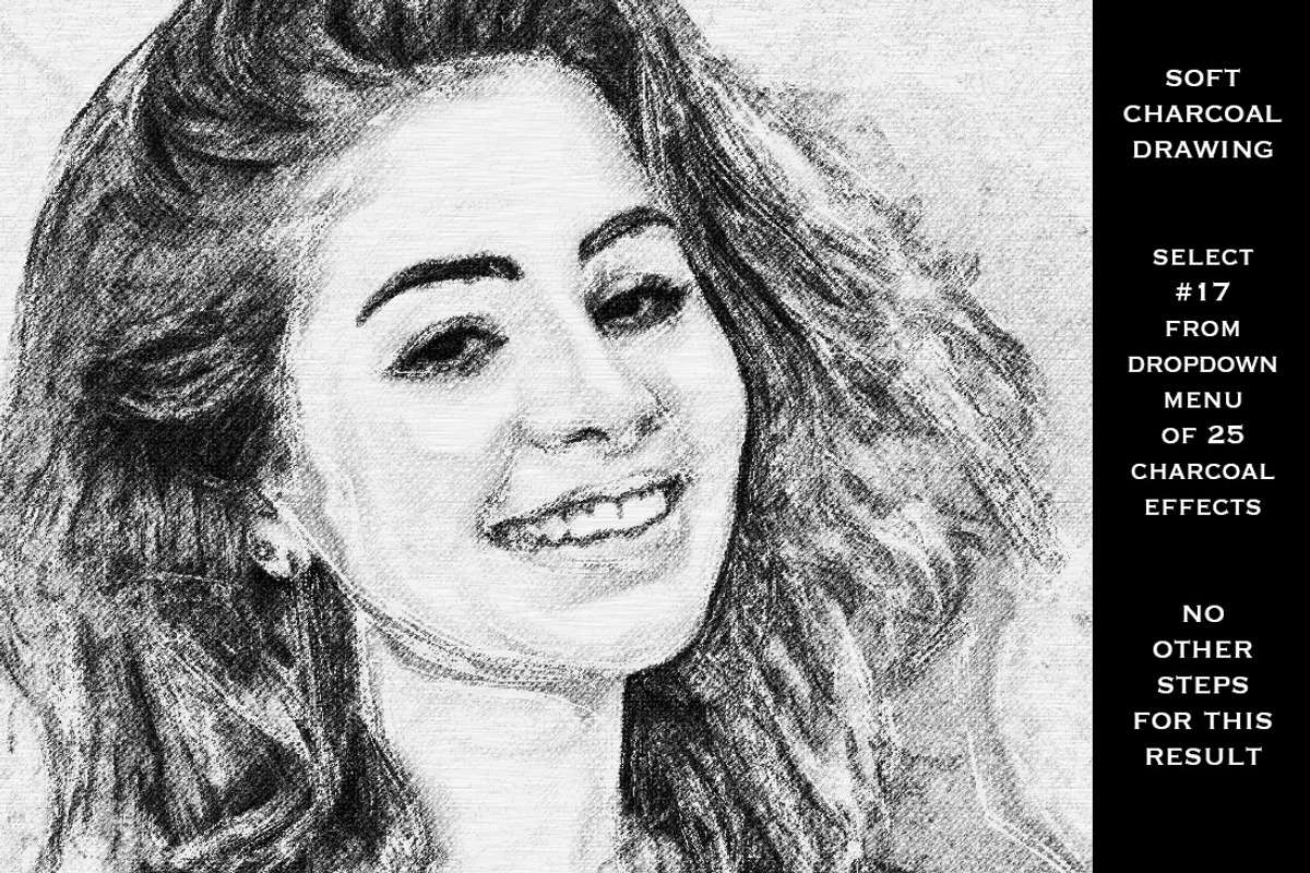 25 Master Class Charcoal Effects PSE, an Action Add-On by Pencil Pixels (Photo 2 of 17)