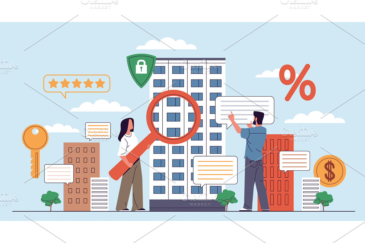 House purchase. Search for own, a Finance Illustration by YummyBuum