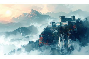 Ancient mountain castle rising, an Architecture Photo by Igor Tichonow