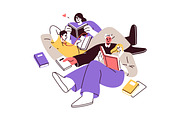 Readers with books concepts set, a Person Illustration by Good Studio (Thumbnail 6 of 15)